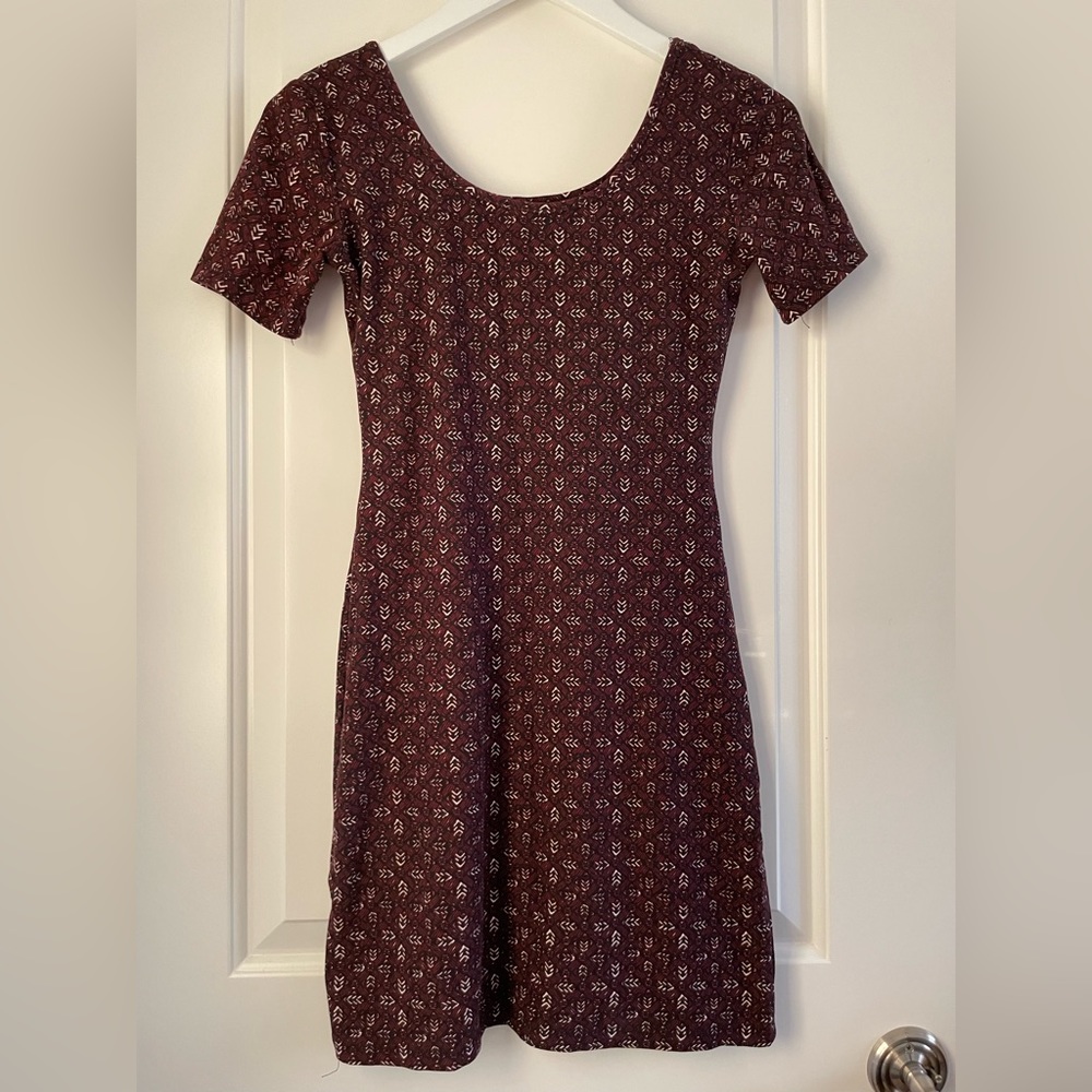 Printed short sleeve dress